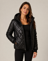 Manteau Matelassé Femme À Col Montant