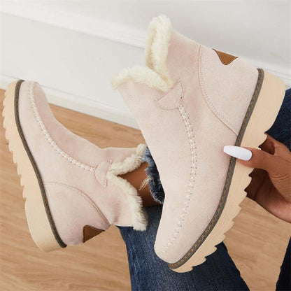 Bottines montantes pour femme avec doublure en fausse fourrure