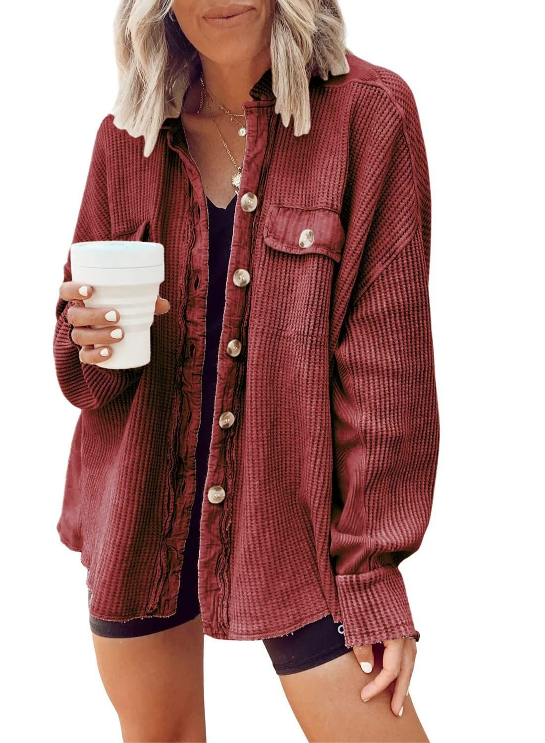 Veste Chemise Femme À Col Tailleur Et Ourlet Asymétrique