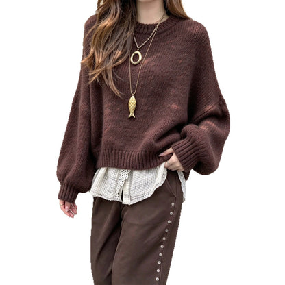 Pull femme rétro présenté de dos
