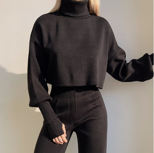 Gants Femme Tricotés Avec Col Roulé