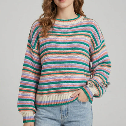 Pull femme en maille douce avec coupe ample et style décontracté