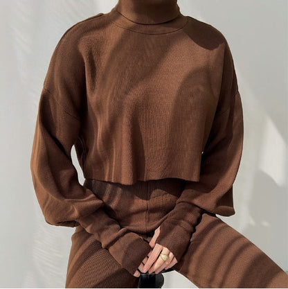 Gants Femme Tricotés Avec Col Roulé