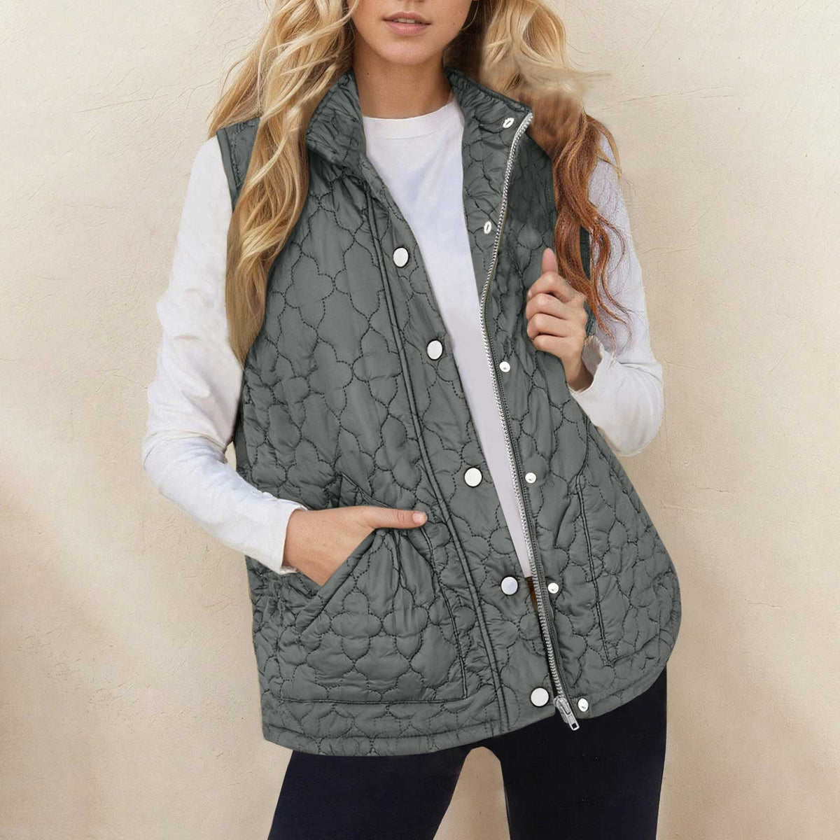 Veste sans manches matelassée femme, vue de face