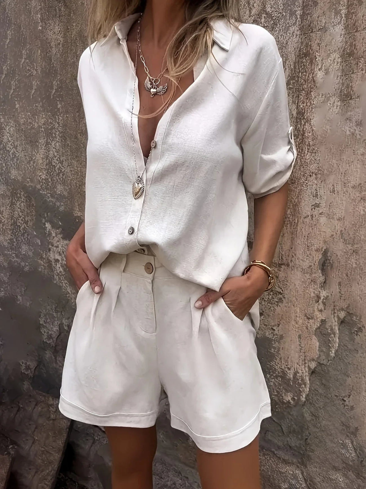 Ensemble Deux Pièces D'Été Élégant Pour Femme