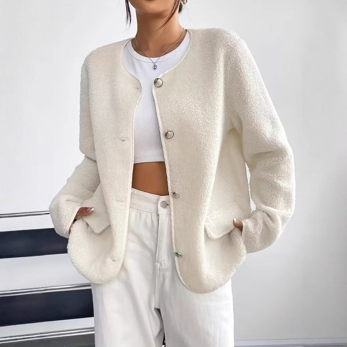 Manteau chic pour femme, coupe grande taille