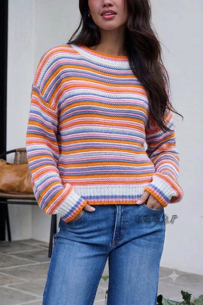 Détail de la manche ample du pull femme en maille