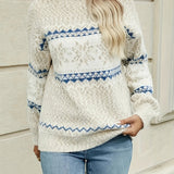 Pull De Noël Femme À Motif Nordique