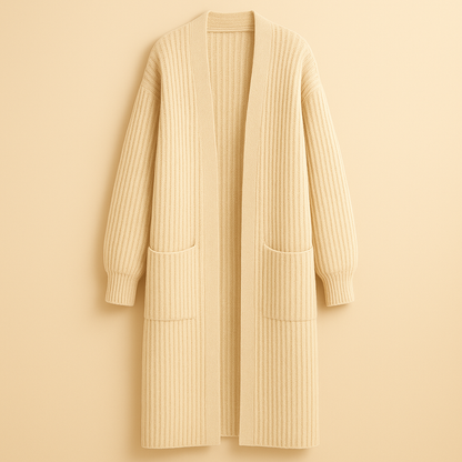 Cardigan Long En Maille Oversize Femme