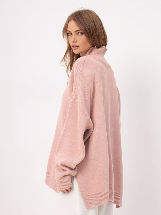 Pull femme oversize avec fente sur le côté