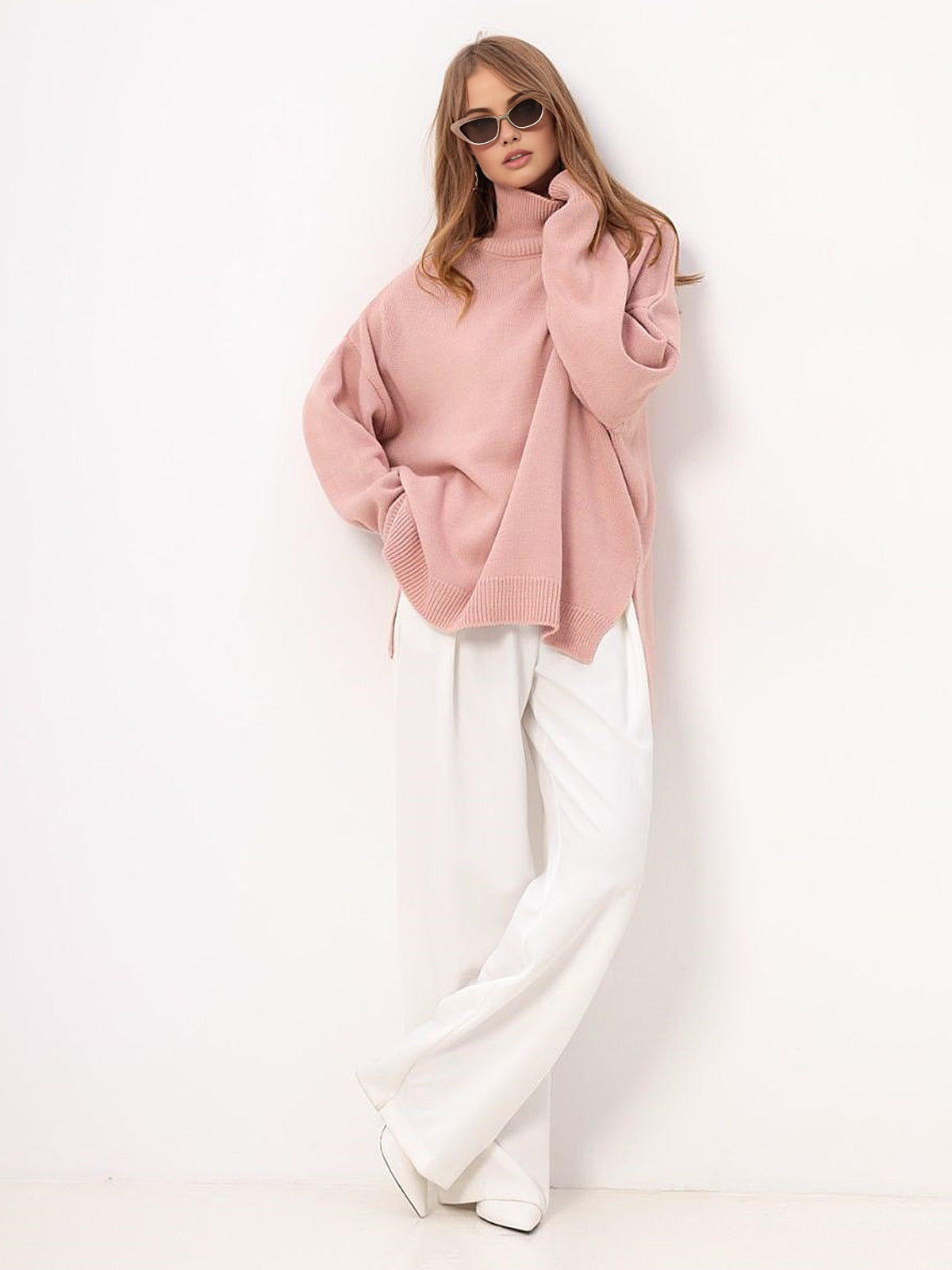 Pull décontracté femme à coupe ample