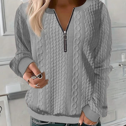 Pull Tricoté Texturé Doux Pour Femme