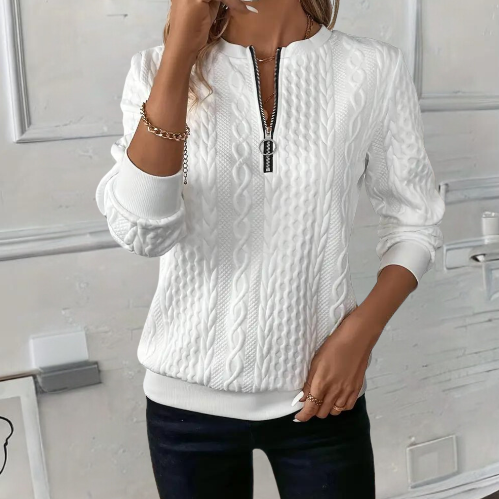 Vue arrière du pull en maille texturée douce