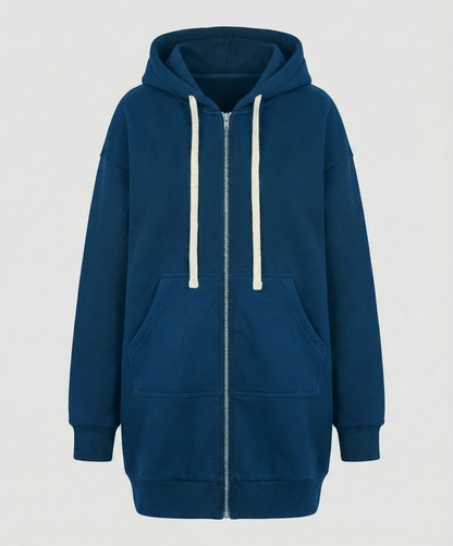 Détail des manches du sweat zippé à capuche