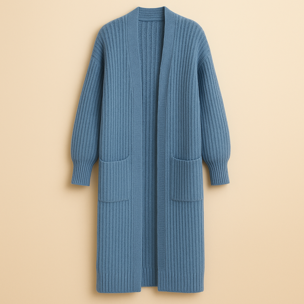 Manches longues du cardigan oversize en maille