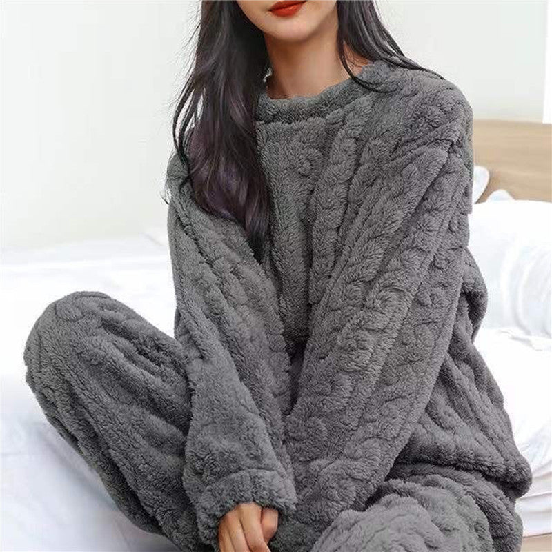 Pantalon de pyjama polaire femme assorti