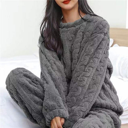 Pantalon de pyjama polaire femme assorti