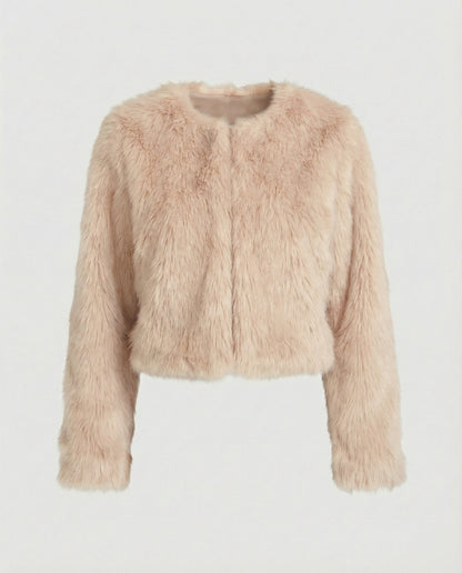 Veste Courte Duveteuse Femme