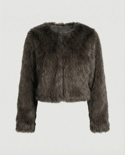 Veste Courte Duveteuse Femme