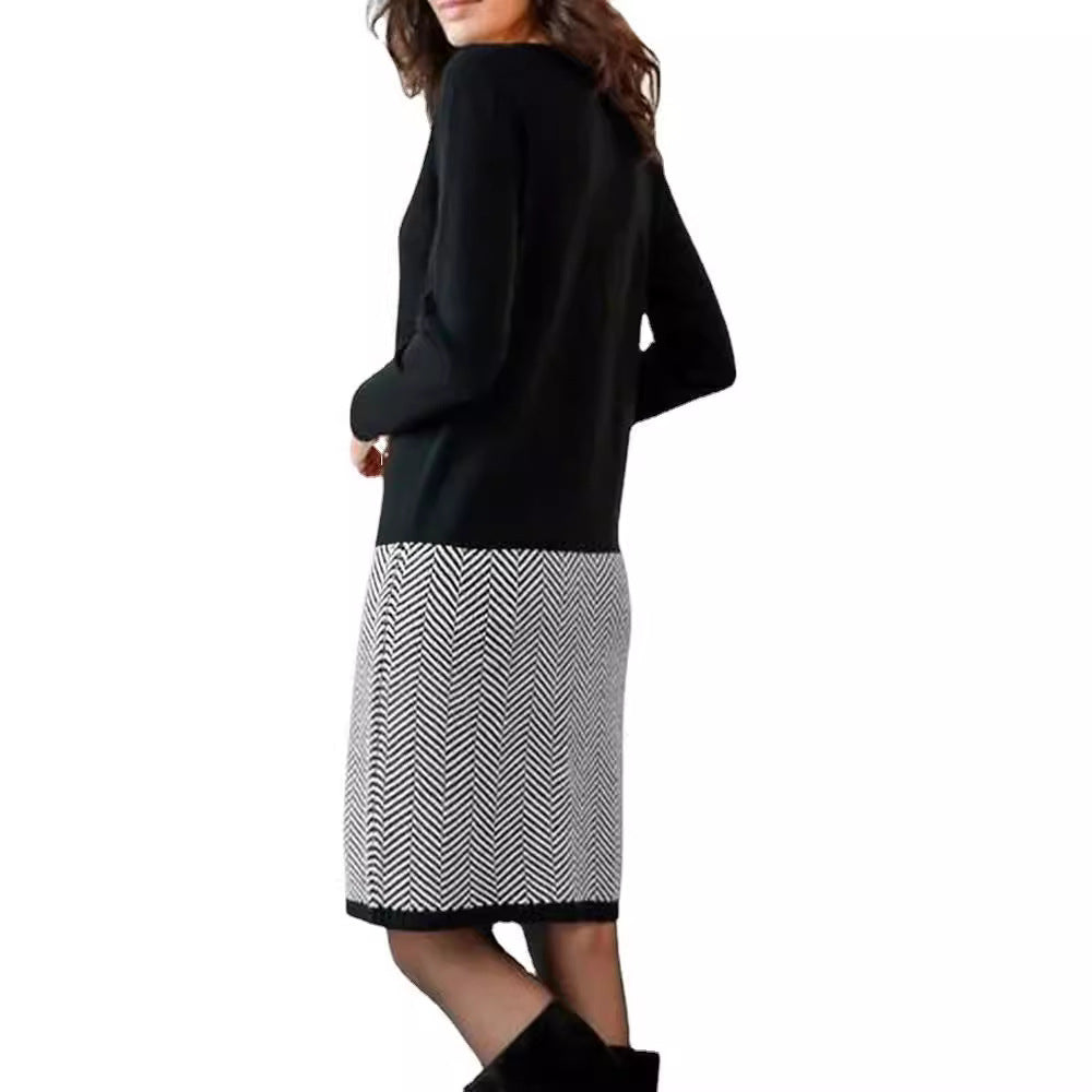 Robe pull femme portée pour une tenue élégante