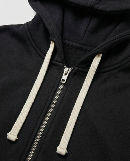 Sweat long pour femme avec capuche et fermeture zippée