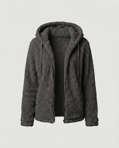 Veste Polaire Teddy Longue Femme