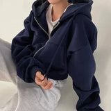 Veste Sweat Femme Zippée Coupe Ample