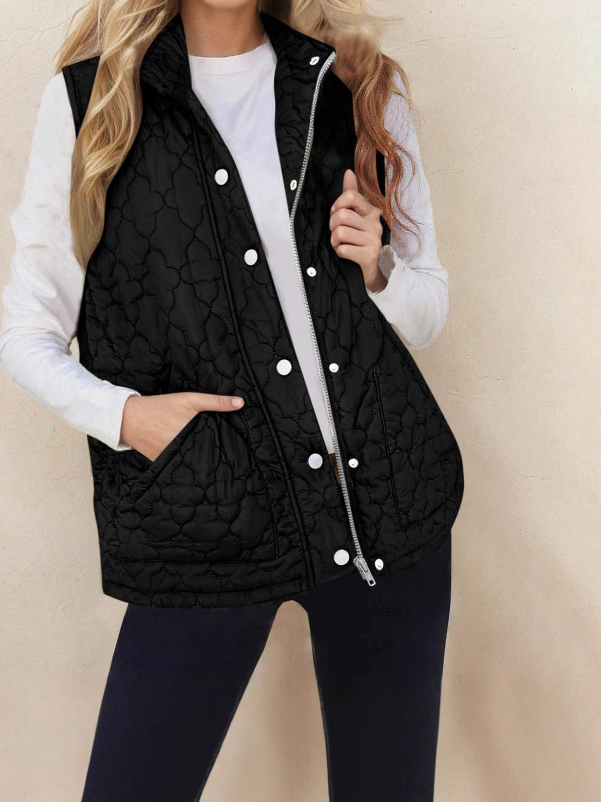 Veste sans manches matelassée femme, vue de dos