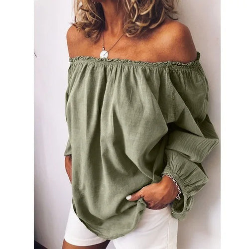 Blouse à épaules dénudées, style bohème