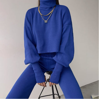 Gants Femme Tricotés Avec Col Roulé