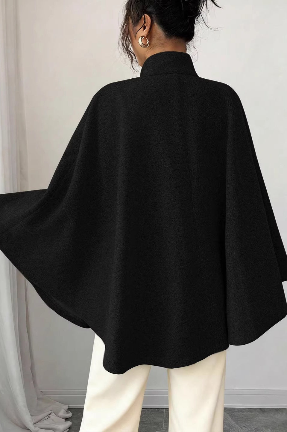 Veste femme avec manches amples et ceinture à nouer