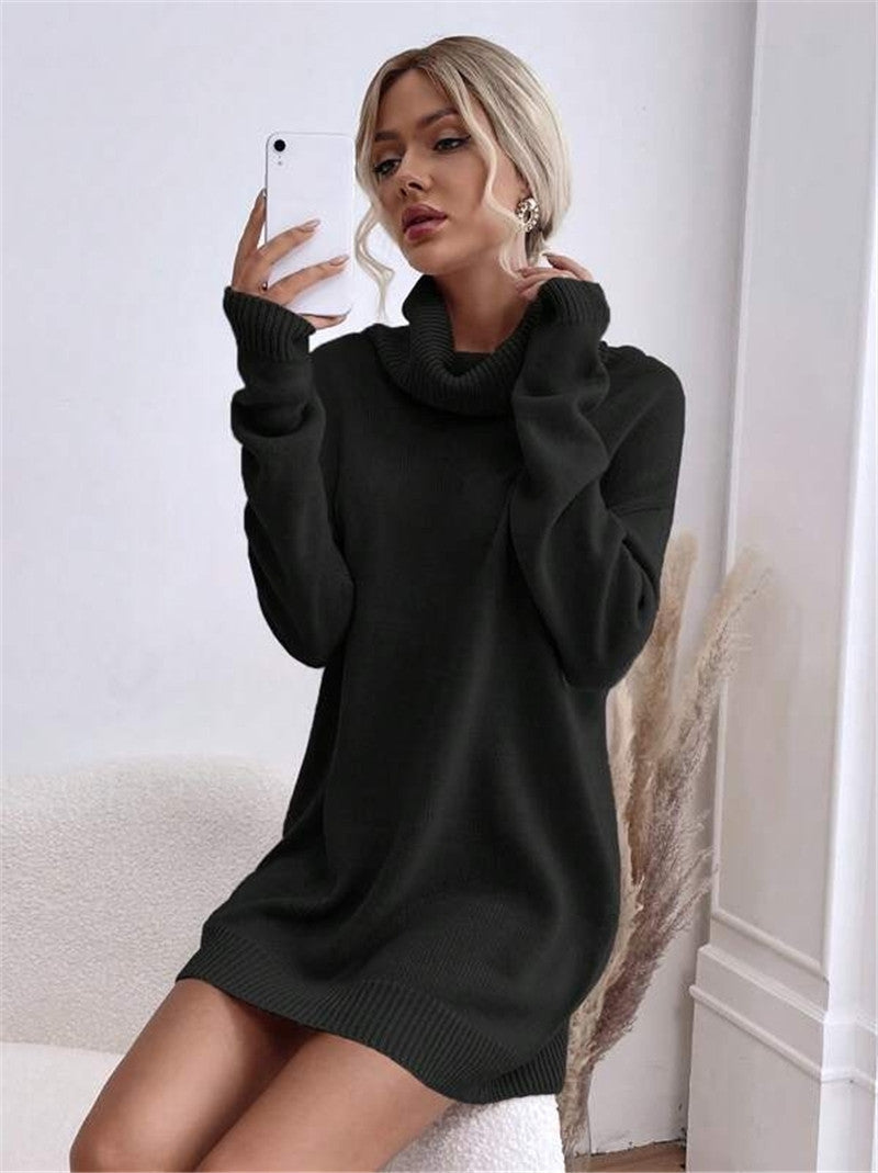Silhouette de la robe pull femme portée