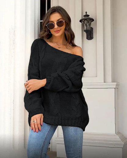 Pull femme à manches longues présenté de dos