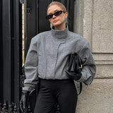 Veste Courte Légère À Col Montant Femme