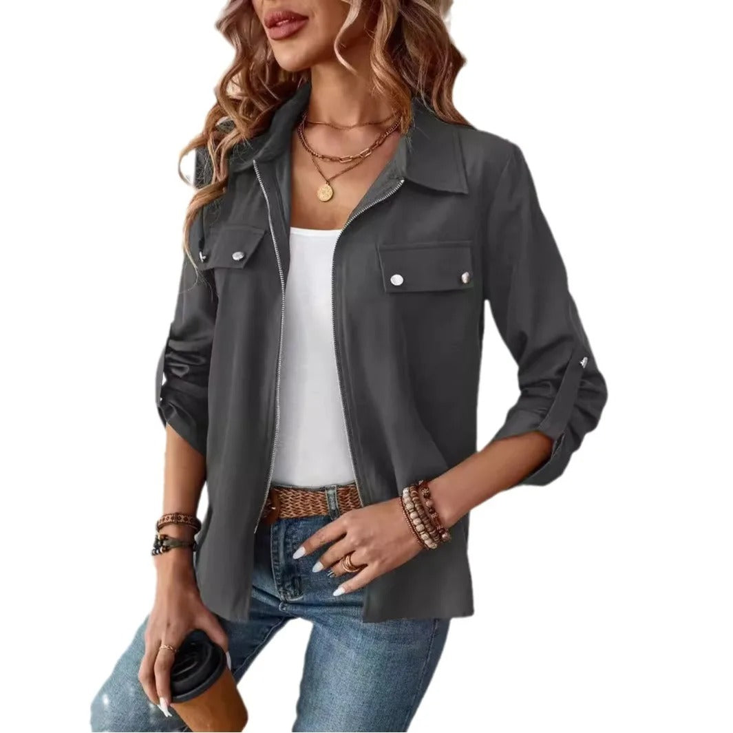 Veste zippée utilitaire classique