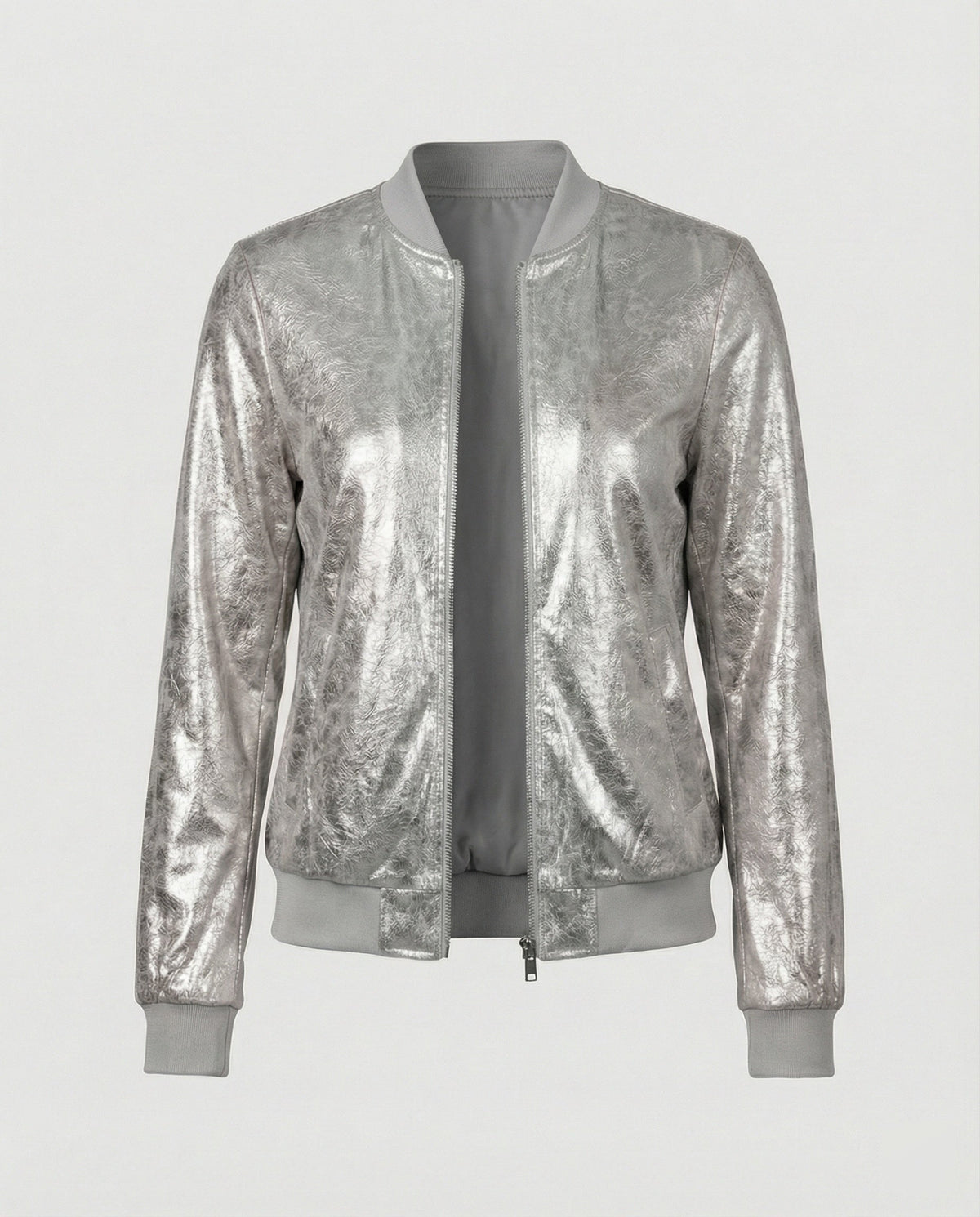 Veste Bomber Brillante Pour Femme