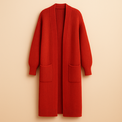 Cardigan long en maille intégré à un look quotidien