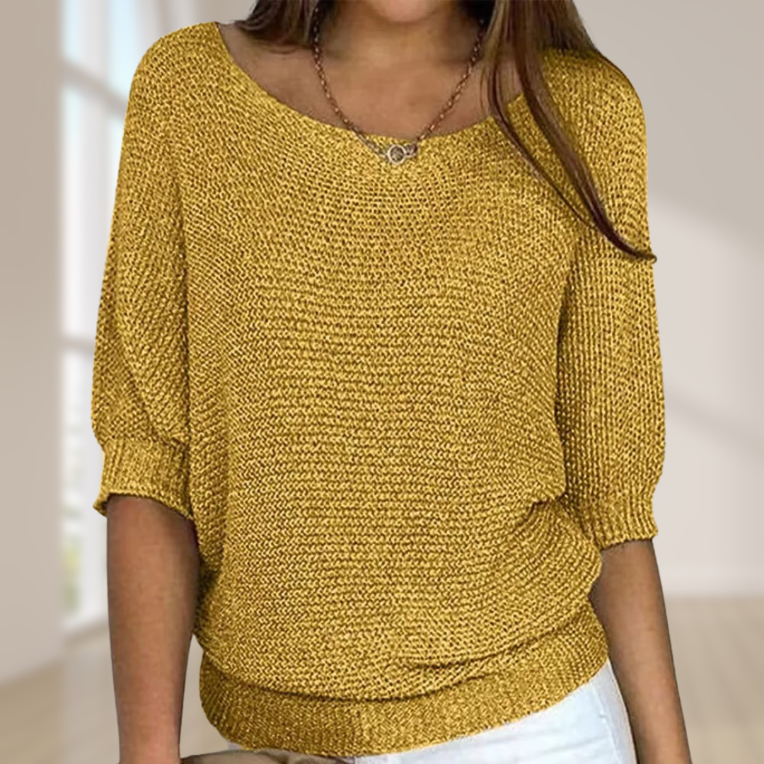 Finition des poignets du pull femme en maille