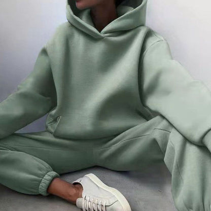 Sweat à capuche et pantalon jogging assorti pour femme