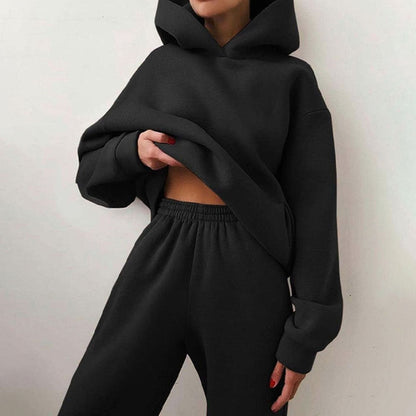 Ensemble Jogging Femme À Capuche Coupe Ample