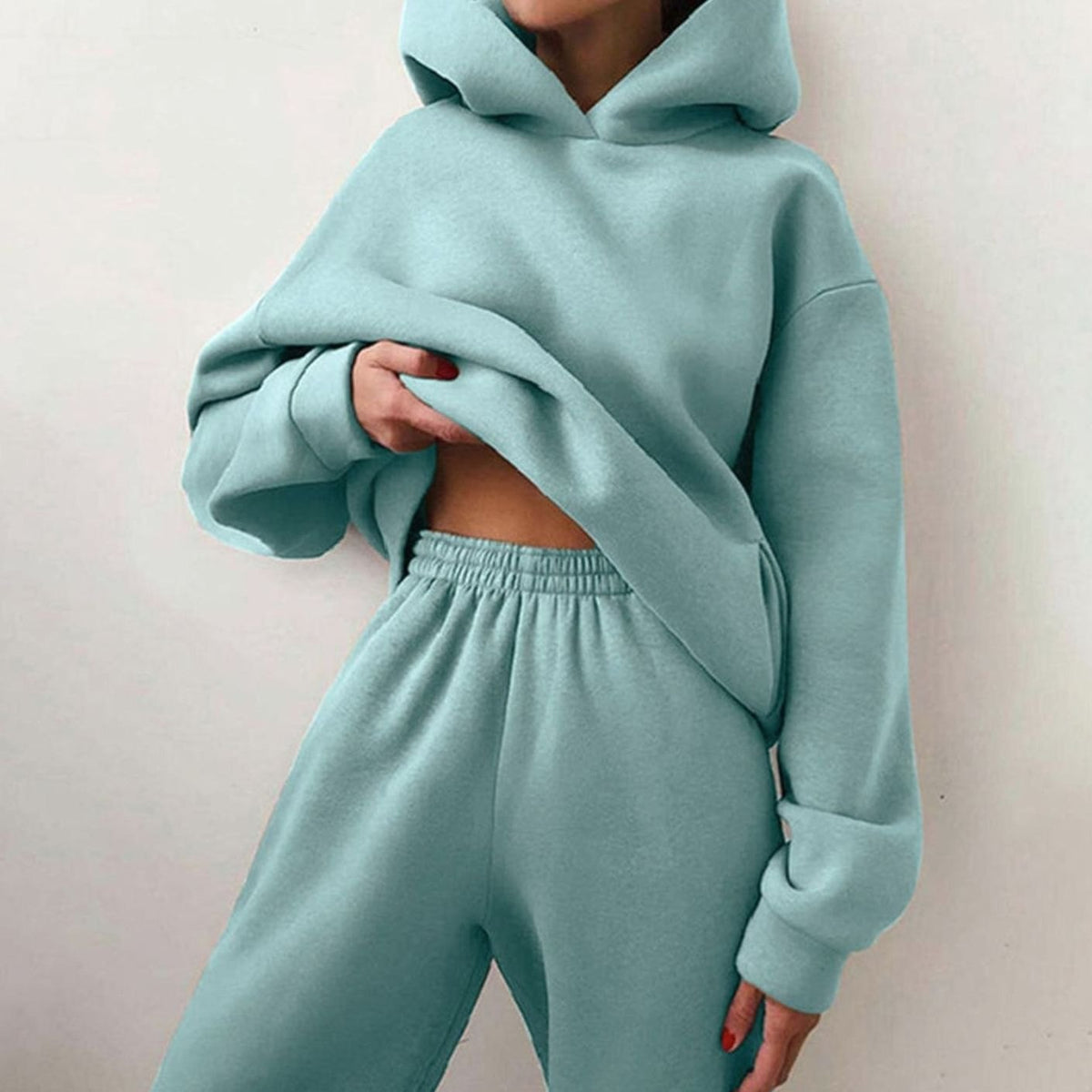 Ensemble Jogging Femme À Capuche Coupe Ample